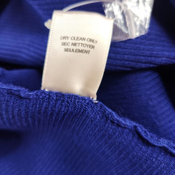 Rebecca Taylor Blue Ribbed Circle Skirt Size M Flared A-Line Textured Statement - Picture 7 of 9